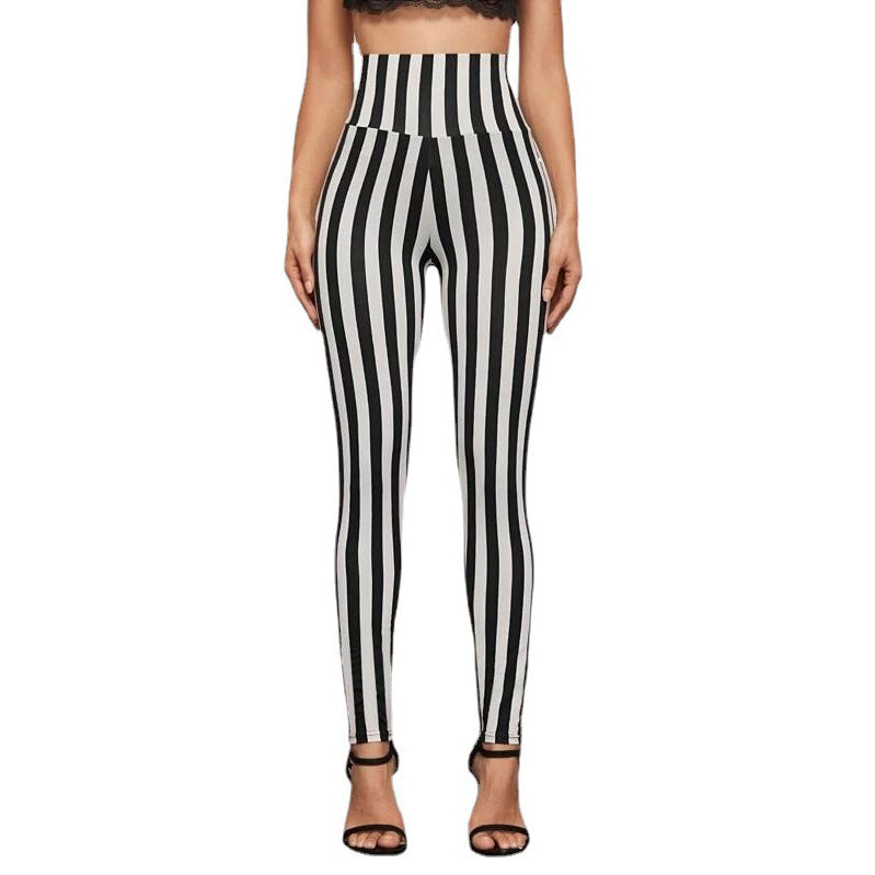 High Waist Striped Pants