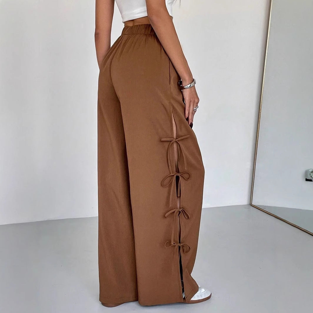 Stylish Bow Accent Joggers