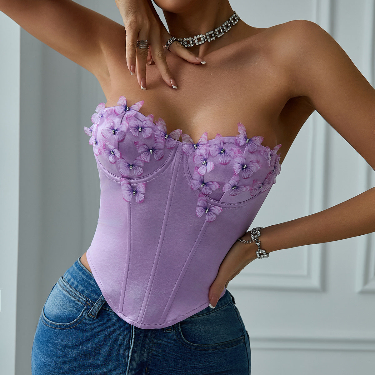 Satin Butterfly Crop